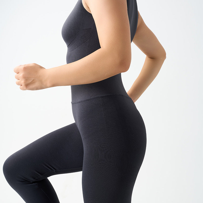 Seamless Tummy Control Shapewear Jumpsuit – Butt Lifting Yoga & Fitness Bodysuit for Women