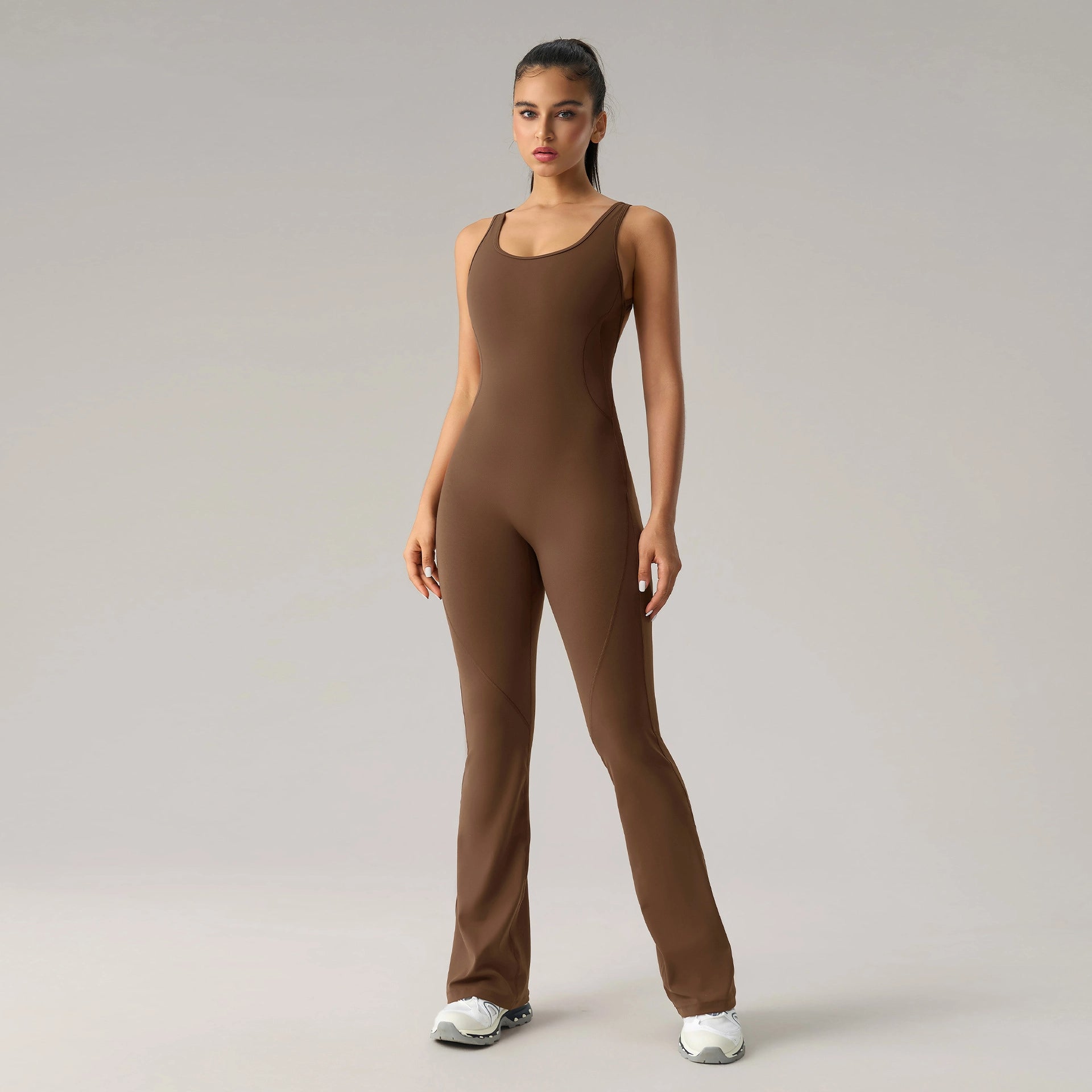Yoga Jumpsuit – Elastic Body-Shaping Fitness Suit | Backless Sportswear for Women