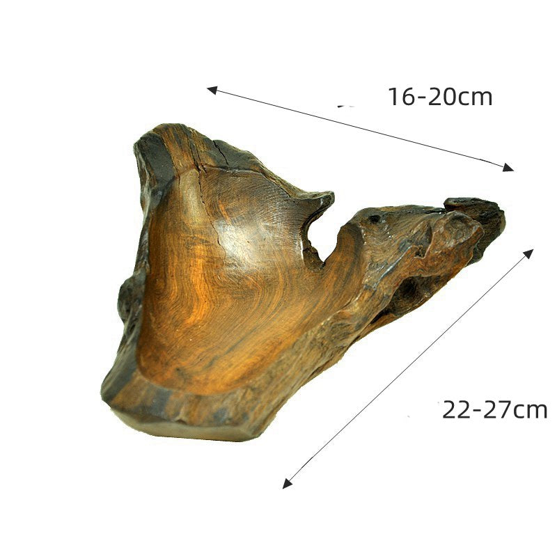 Teak Wood Fruit Plate – Wave Edge & Special-Shaped Serving Tray