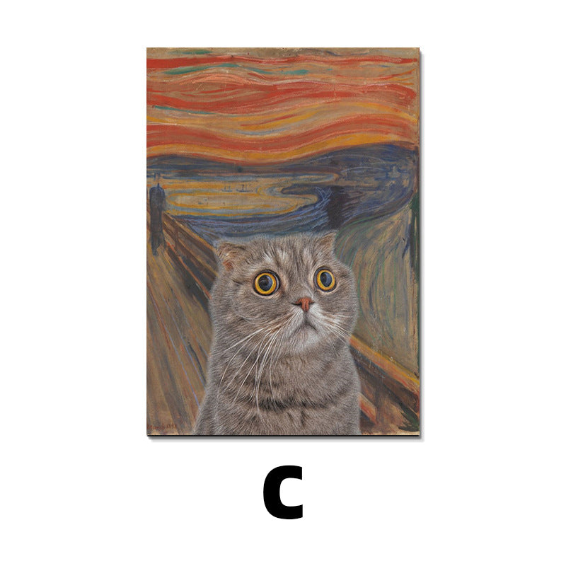 Entrance High-Grade Canvas Hanging Painting – Modern Solid Wood Wall Art