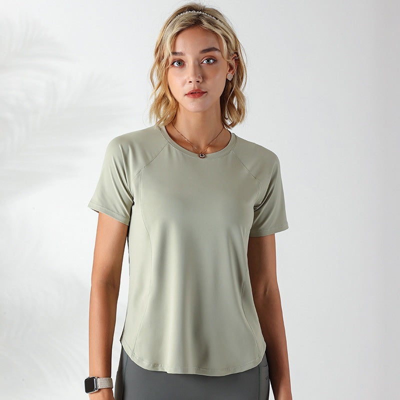 Breathable Solid Color Women’s Short Sleeve Top – Lightweight | Casual Summer Comfort Shirt