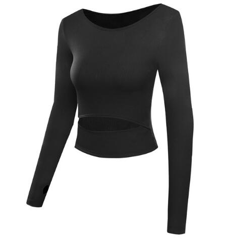 Women’s Crop Top – Long Sleeve Workout Shirt for Gym, Running & Fitness Training | Breathable Sportswear
