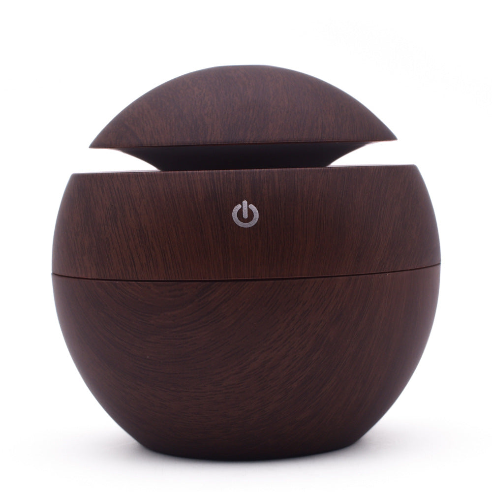 Humidifier – Ultrasonic Aromatherapy Diffuser | Quiet, Colorful LED & Wood Grain Design