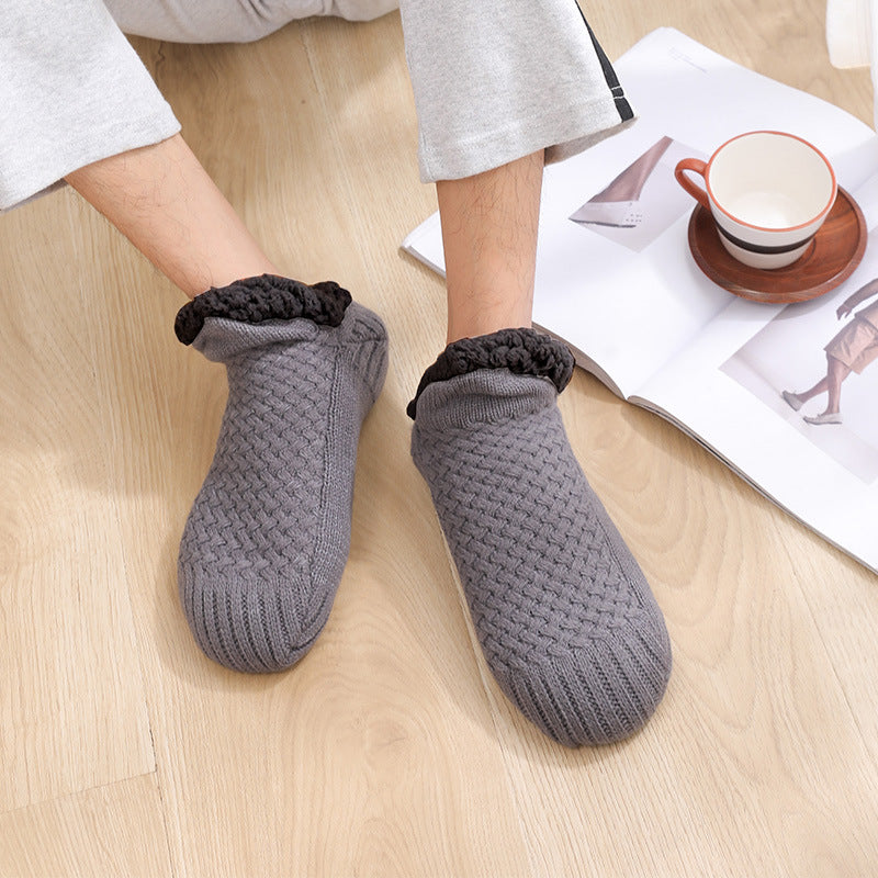 Cozy Indoor Floor Socks – Thick Warm Non-Slip Winter Slipper Socks for Women & Men | Plush Sherpa Fuzzy Home Comfort