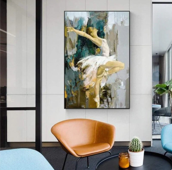 Custom Frameless Decorative Canvas Painting – Modern Living Room Wall Art
