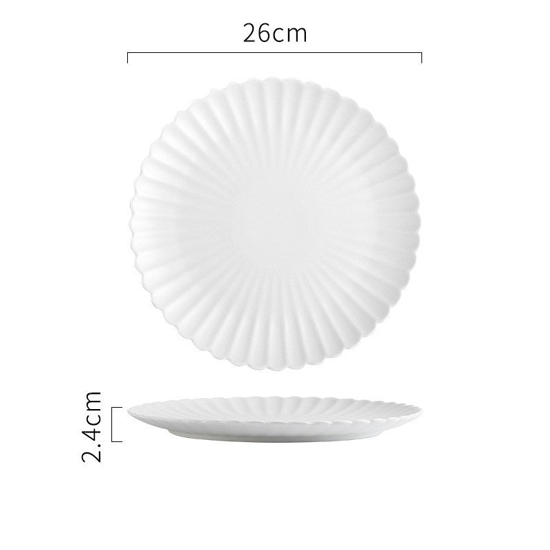 Porcelain Tea Plate – Simple, Round, Heat-Resistant
