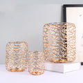 Electroplated Gold Candle Holder – Modern Iron Decor for Home & Events