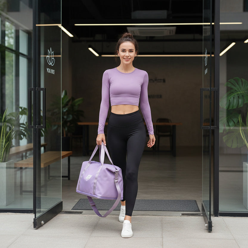 حقيبة يوغا كبيرة السعة - مصنوعة من قماش أكسفورد المتين، مناسبة للرياضة واللياقة البدنية