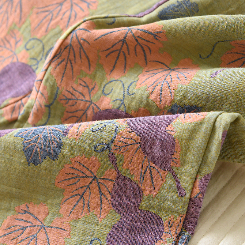 Women's Cotton Jacquard Loungewear Set - Green