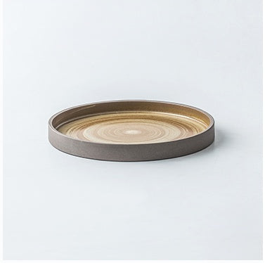 Japanese-Style Ceramic Plate – Round Retro Dinnerware