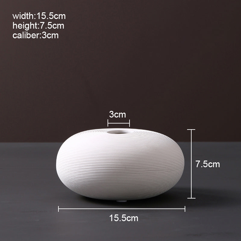 Nordic Ceramic Vase – Scandinavian Modern Home Decoration