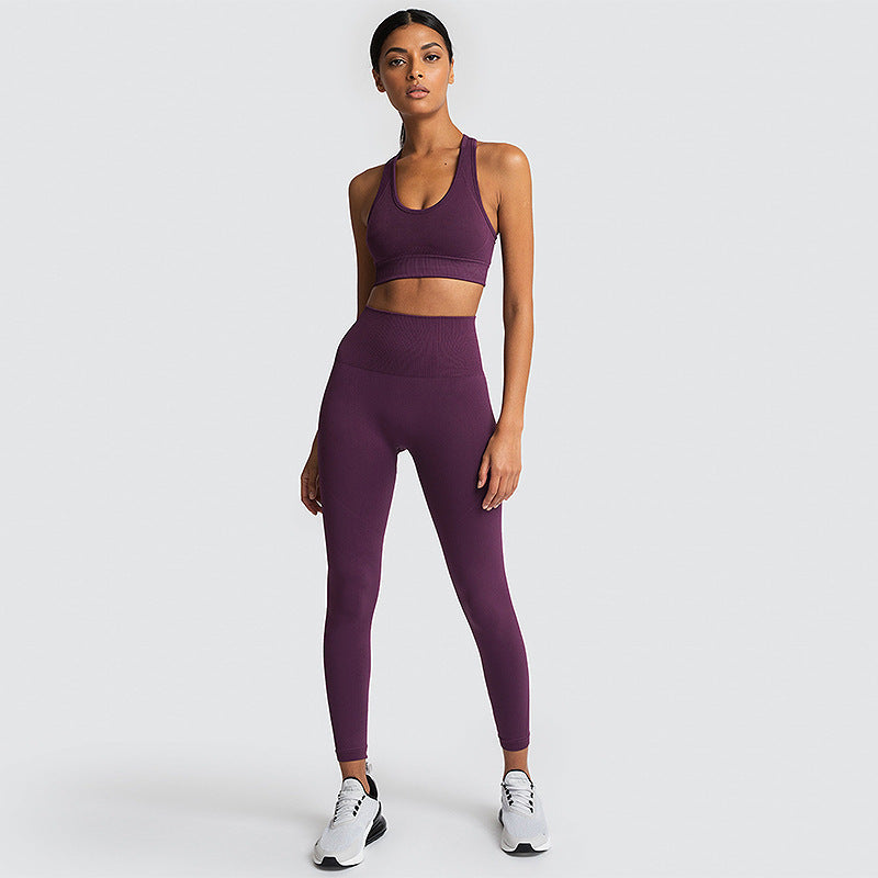 Women’s Yoga Set – Seamless Yoga Bra &Leggings | Breathable, Quick-Dry, High-Stretch Activewear