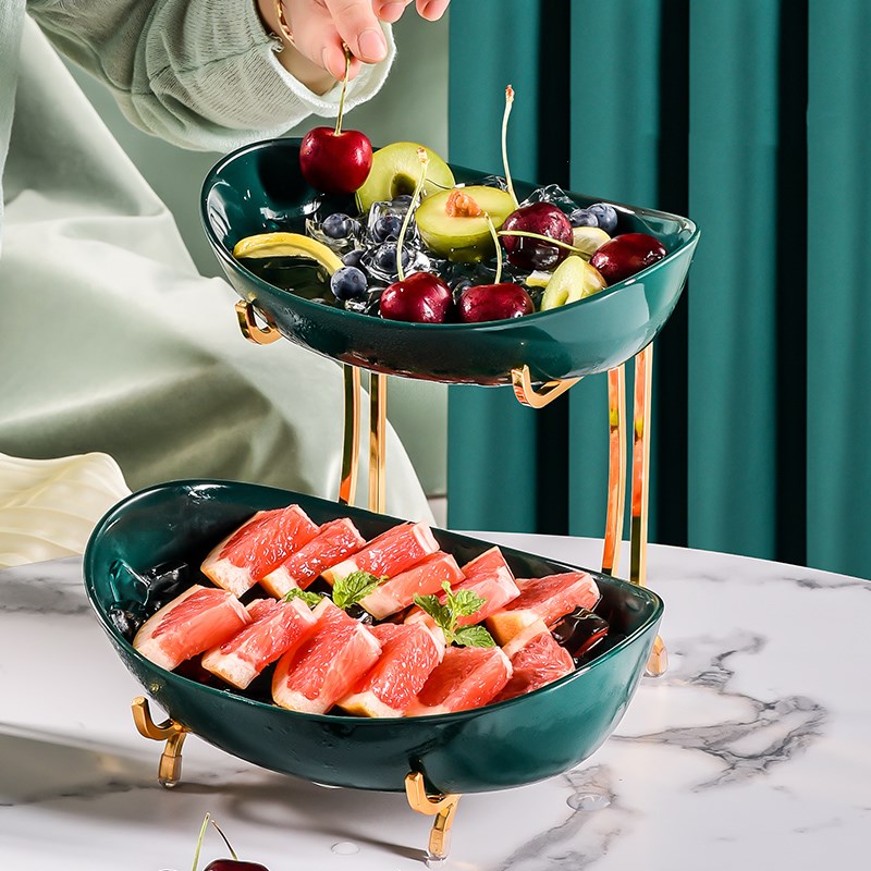 Nordic-Style Layered Ceramic – Elegant Multi-Tier Serving Tray