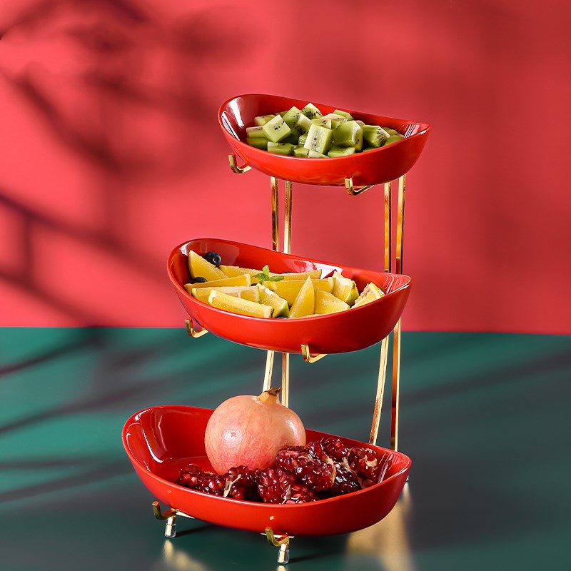 Nordic-Style Layered Ceramic – Elegant Multi-Tier Serving Tray