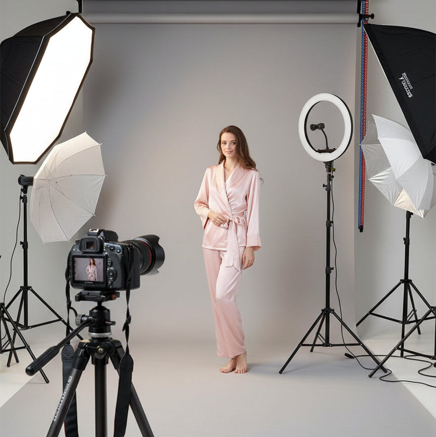 بيجامات فاخرة من حرير التوت للنساء - طقم ملابس نوم فاخر مصنوع من حرير التوت 100%