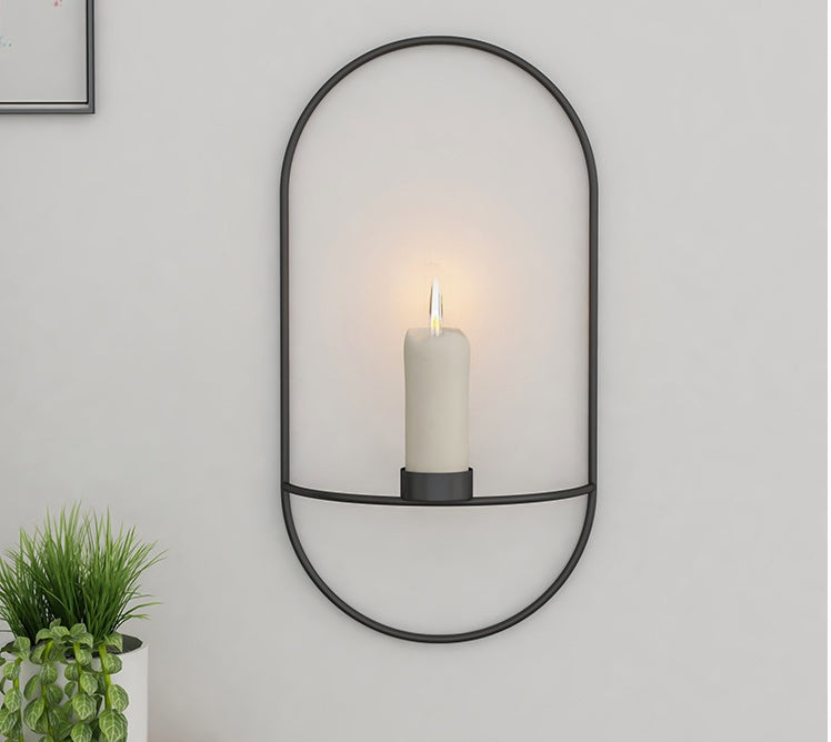 3D Metal Candle Holder – Geometric Wall & Table Home Decoration
