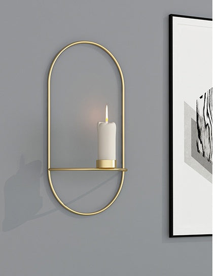 3D Metal Candle Holder – Geometric Wall & Table Home Decoration