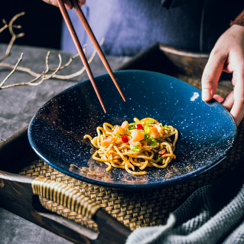 Nordic Porcelain Plates – Irregular Round Ceramic Dinnerware