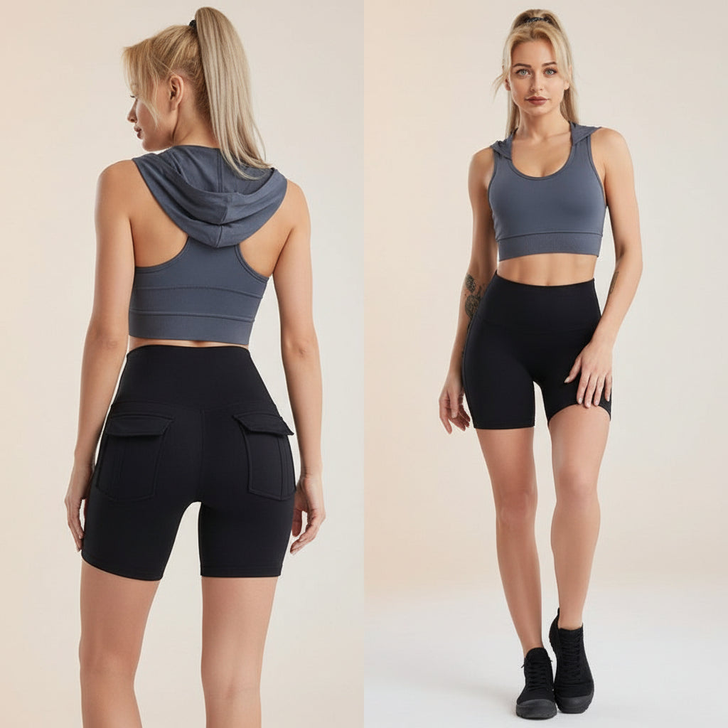 Women’s Two-Piece Fitness Set – Moisture-Wicking Vest & Leggings for Running, Yoga, Gym, and Sports