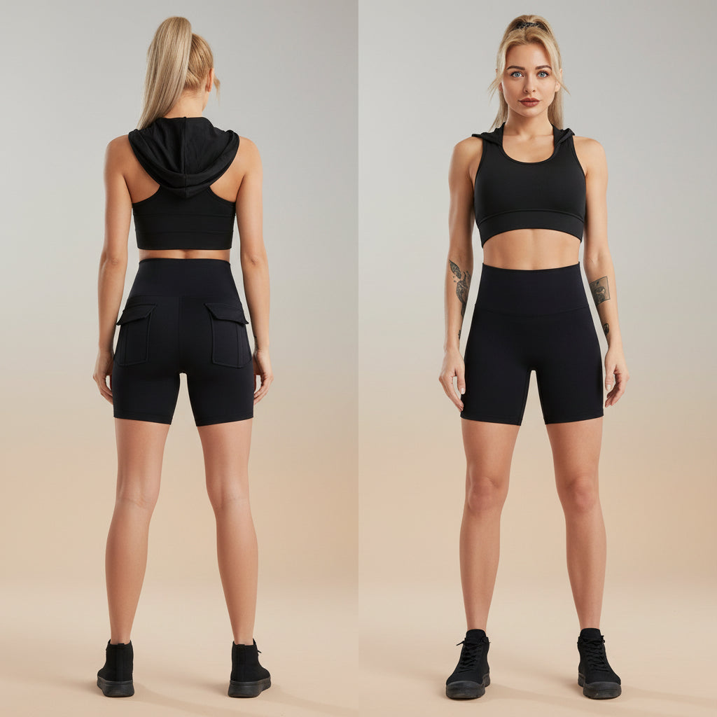 Women’s Two-Piece Fitness Set – Moisture-Wicking Vest & Leggings for Running, Yoga, Gym, and Sports