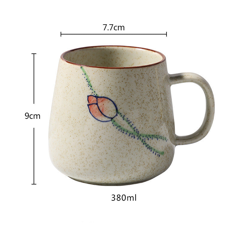 Underglaze Hand-Painted Ceramic Mug – Creative Office & Breakfast Cup