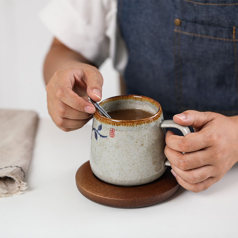 Underglaze Hand-Painted Ceramic Mug – Creative Office & Breakfast Cup