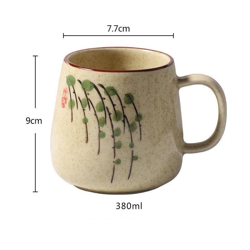 Underglaze Hand-Painted Ceramic Mug – Creative Office & Breakfast Cup