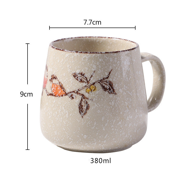 Underglaze Hand-Painted Ceramic Mug – Creative Office & Breakfast Cup
