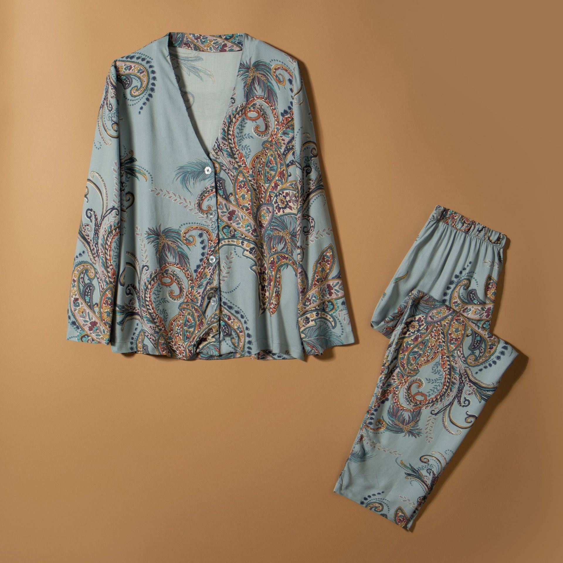 Luxury Twill Feather Pajama Set