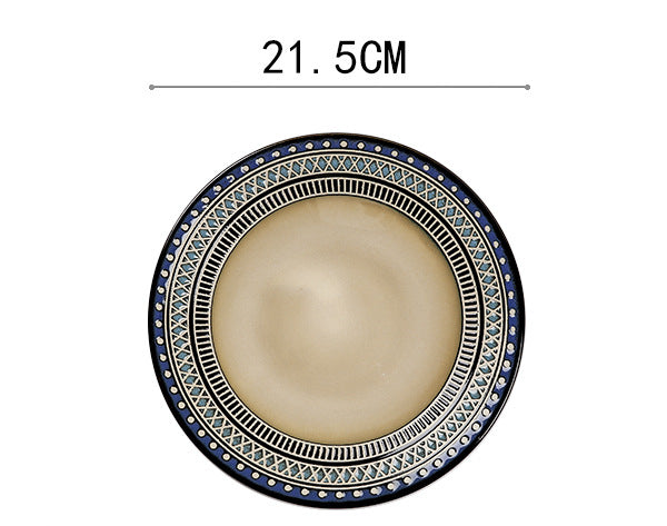 Bohemia Series Hand-Painted Ceramic Tableware – Bowls, Plates & Mugs