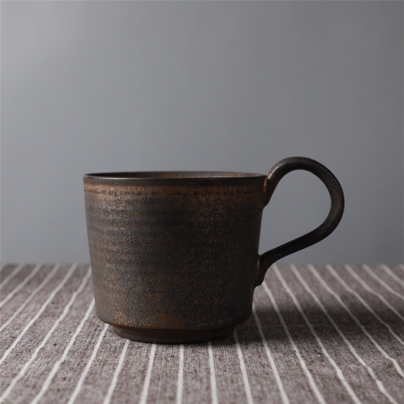 Japanese Sui Shou Ceramic Coffee Cup – Single-Layer, Microwave Safe