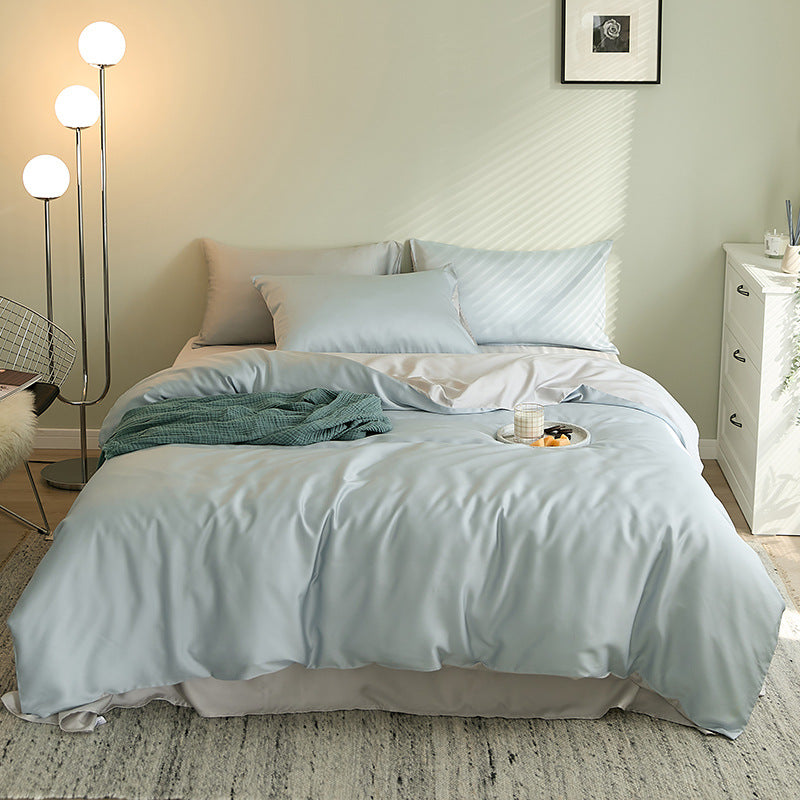 Summer Light Luxury Tencel Bedding Set – Silky Cool Quilt Cover & Bed Sheet | Bright