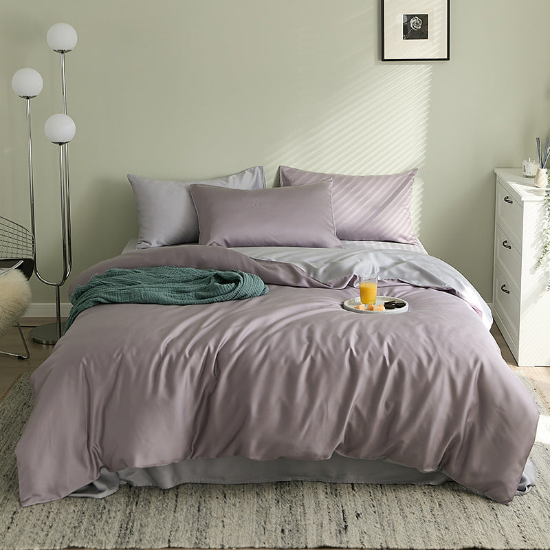 Summer Light Luxury Tencel Bedding Set – Silky Cool Quilt Cover & Bed Sheet | Bright