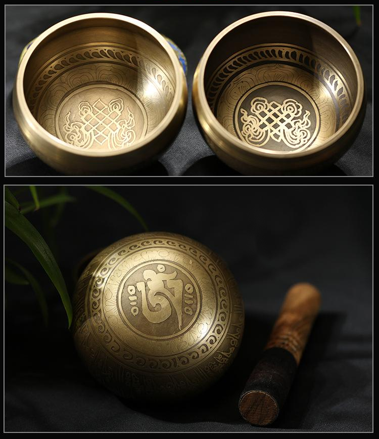 Handmade Buddha Sound Bowl – Yoga Meditation & Wellness Singing Bowl with Auspicious Knot