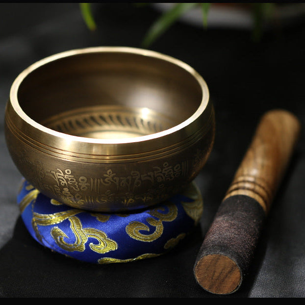 Handmade Buddha Sound Bowl – Yoga Meditation & Wellness Singing Bowl with Auspicious Knot