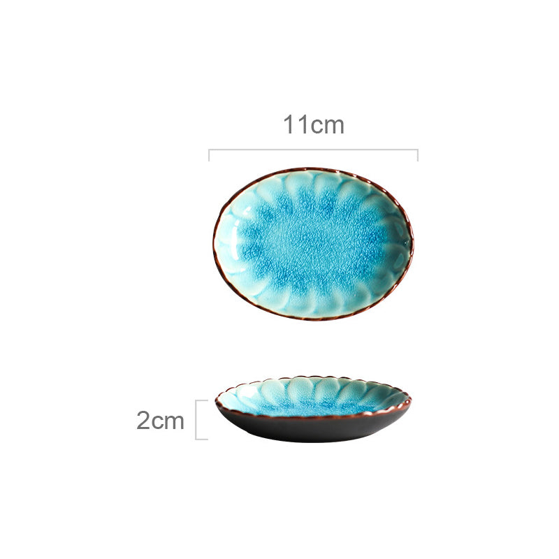 Japanese & Korean Style Porcelain Bowl – Round Ice-Cracked Glaze