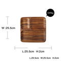 Wooden Segmented Serving Tray – Rectangle Fruit & Breakfast Snack Plate