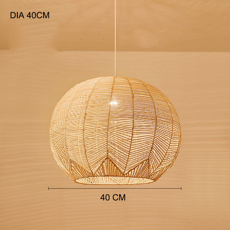 Japanese Zen Rattan Chandelier – Creative Modern Design Lighting