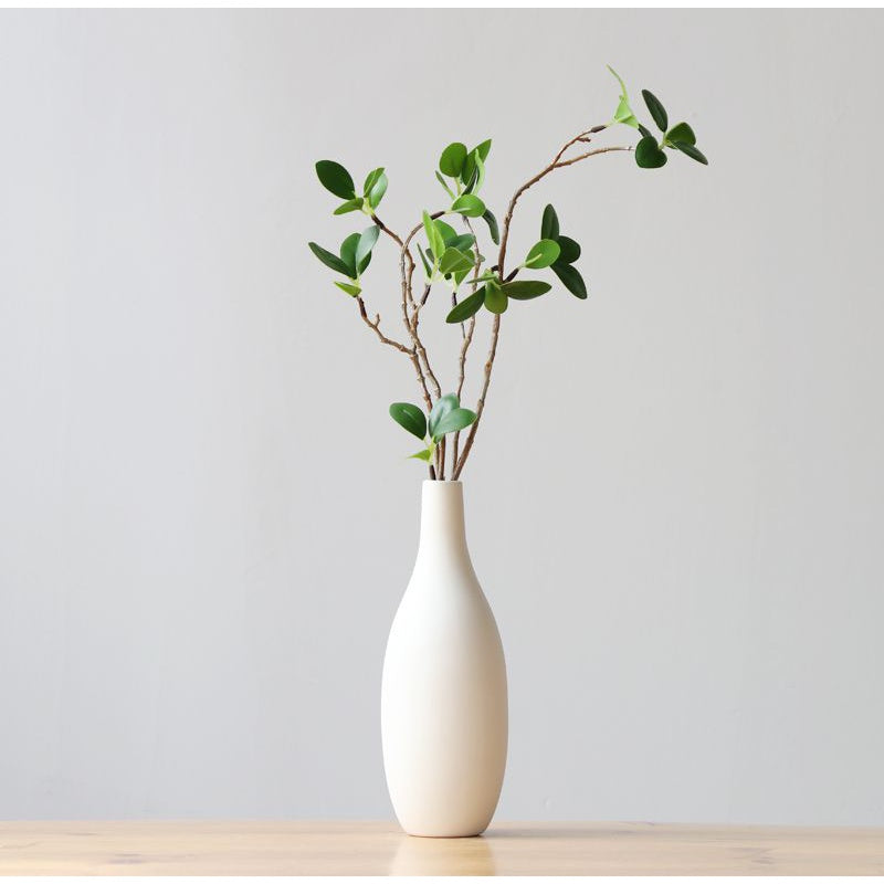 White Porcelain Ceramic Vase – Minimalist Literary Home Decoration