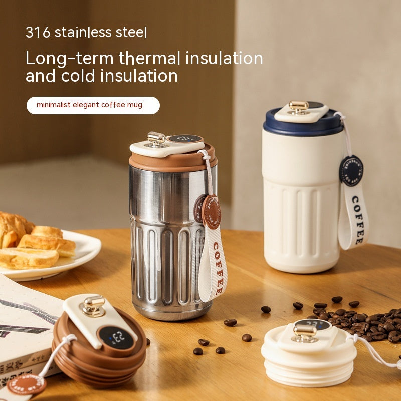 Smart Digital Thermal Bottle – Portable Stainless Steel Coffee & Water Mug | Vacuum Insulated