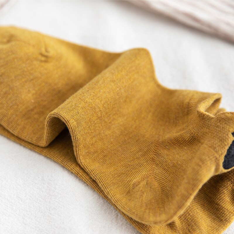 جوارب نسائية مطرزة - جوارب كاحل برسومات كرتونية لطيفة | قطن رقيق عصري