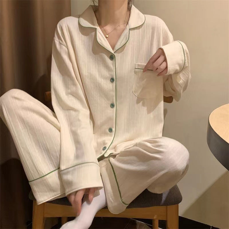 Luxury Lapel Winter Pajama Set – Breathable, Lightweight