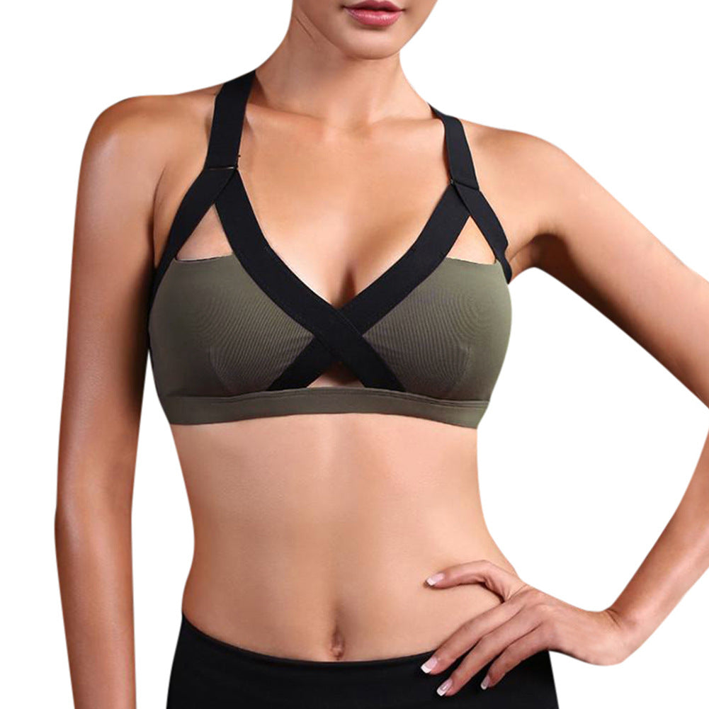 Shockproof Milk-Silk Sports Bra – Sexy Vest-Style Full Cup | No-Rim Running Bra for Maximum Comfort