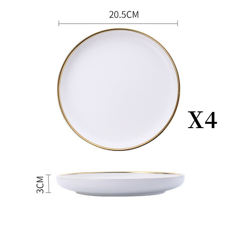 PremiumTableware Set – Elegant White Bowls, Plates & Spoon
