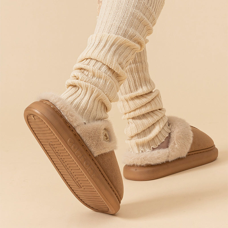 Plush Winter Slippers for Women – Warm Non-Slip Indoor Fleece Home Shoes