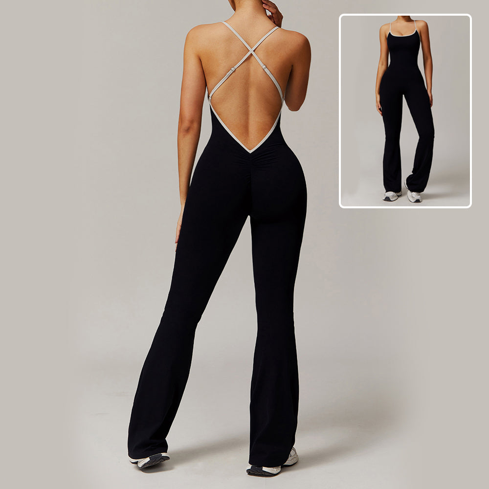 Women’s Breathable Jumpsuit – All-Season Solid Color Activewear