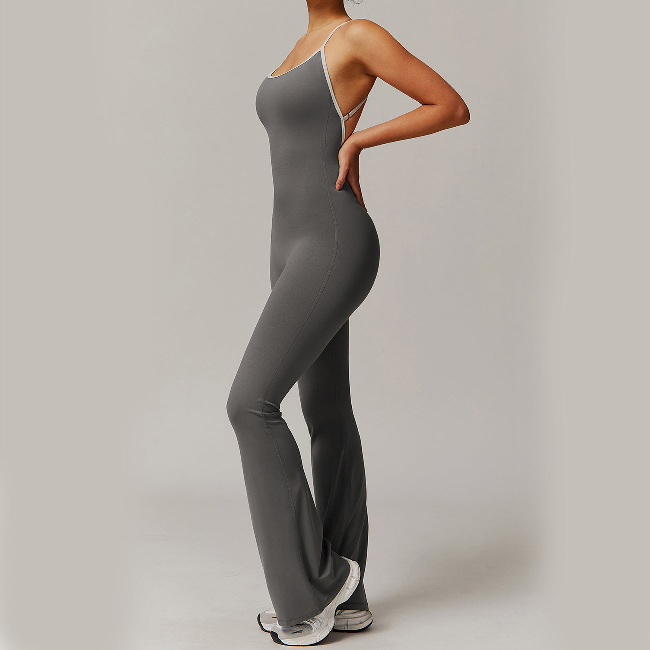 Women’s Breathable Jumpsuit – All-Season Solid Color Activewear