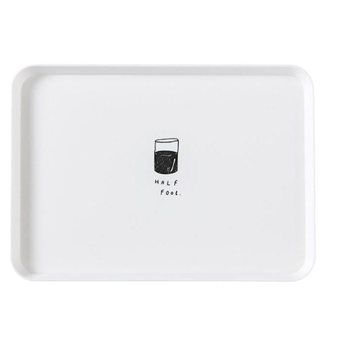 Nordic Style Rectangular Breakfast Plate – Durable Plastic Tea & Dining Tray
