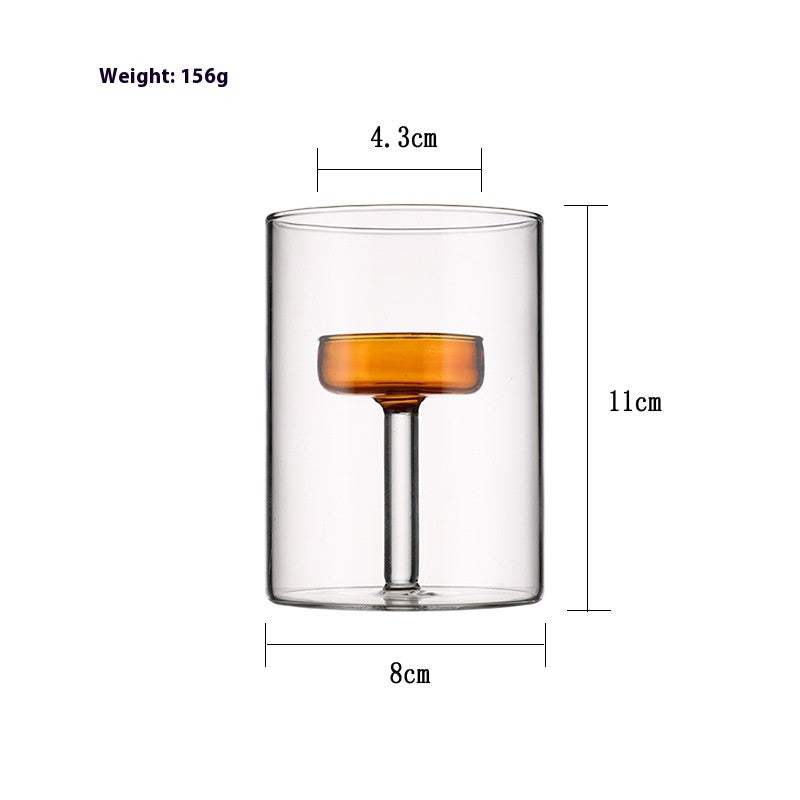 Handmade Brown Glass Candlestick – Elegant Candle Holder Decor