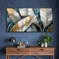 Handmade Abstract Banana Leaf Oil Painting on Canvas – Modern Wall Art Decor